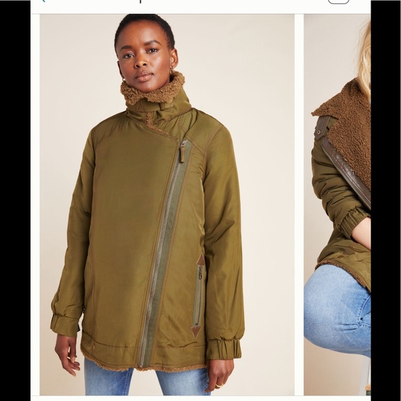 NWT Anthropologie Sherpa lined parka jacket - Picture 4 of 5